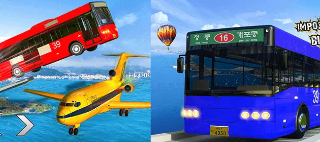 Impossible Advance Bus Driving Crazy Mega Stunt