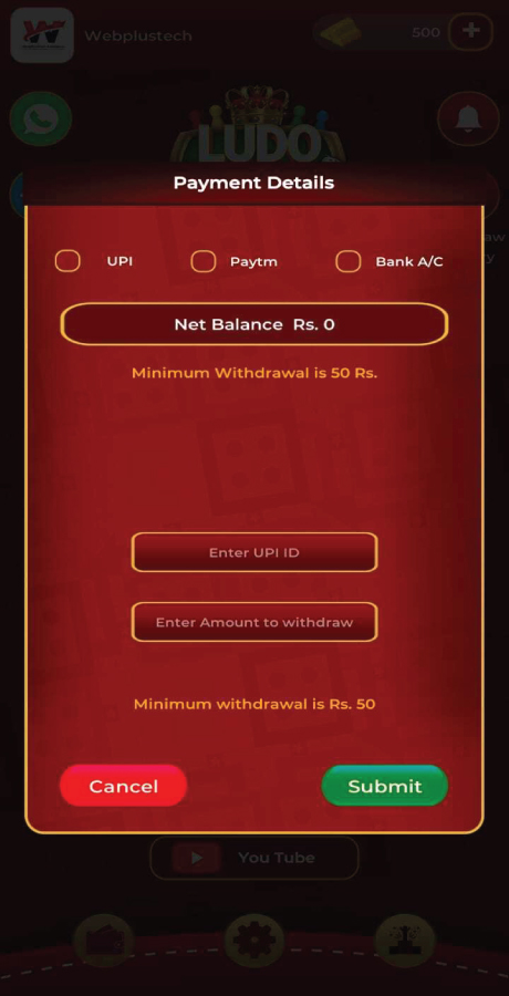 Ludo Sikandar Real Money Earning Android