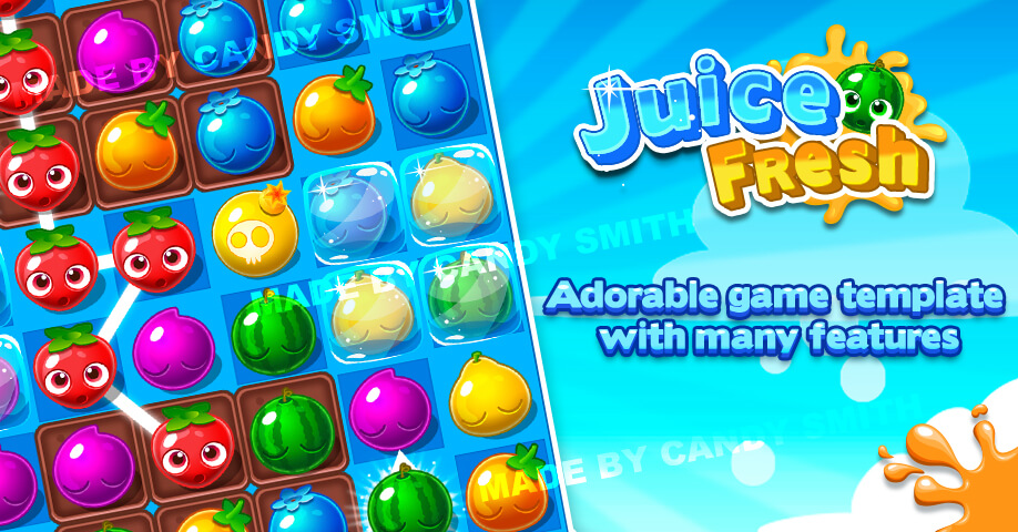 Juice Fresh Match 3 Complete Project + EDITOR