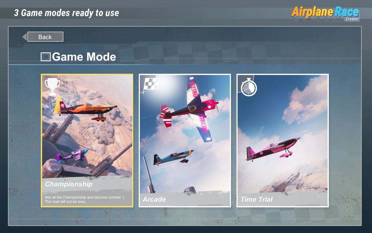 Airplane Race Creator