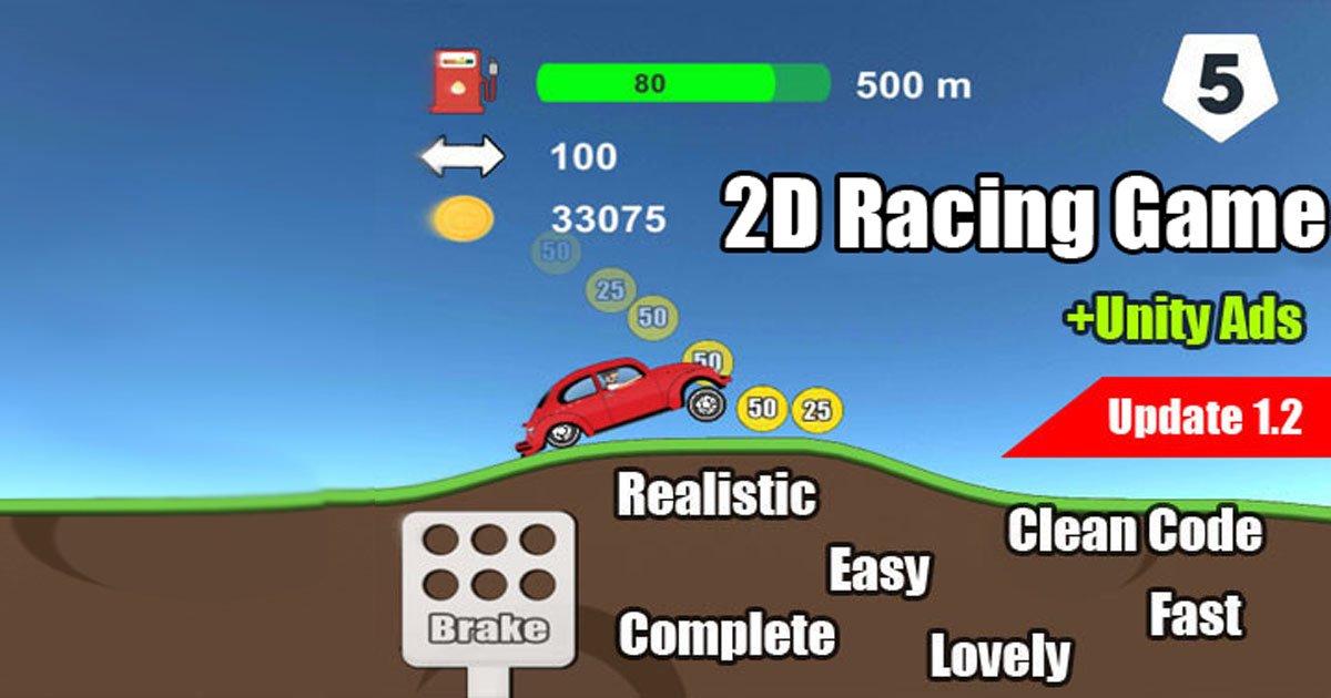 2D Racing Game 2022 - Unity Hill Climbing Racing
