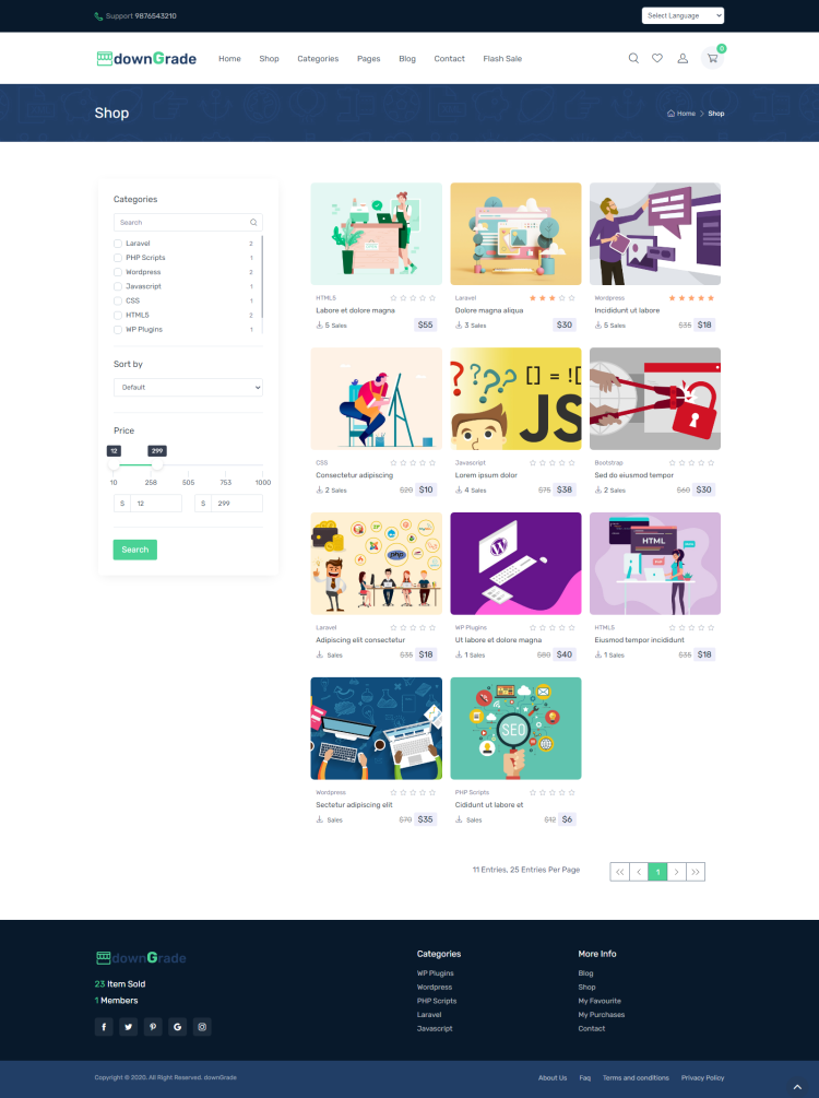 DownGrade – Single Vendor Digital Products Marketplace