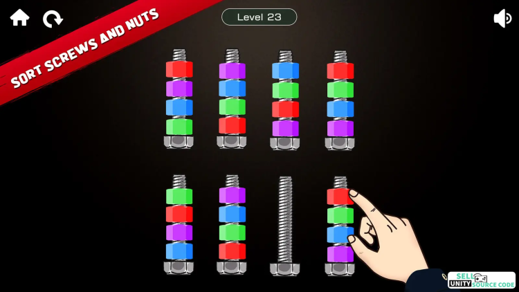 Bolts And Nuts Screw Sort Puzzle